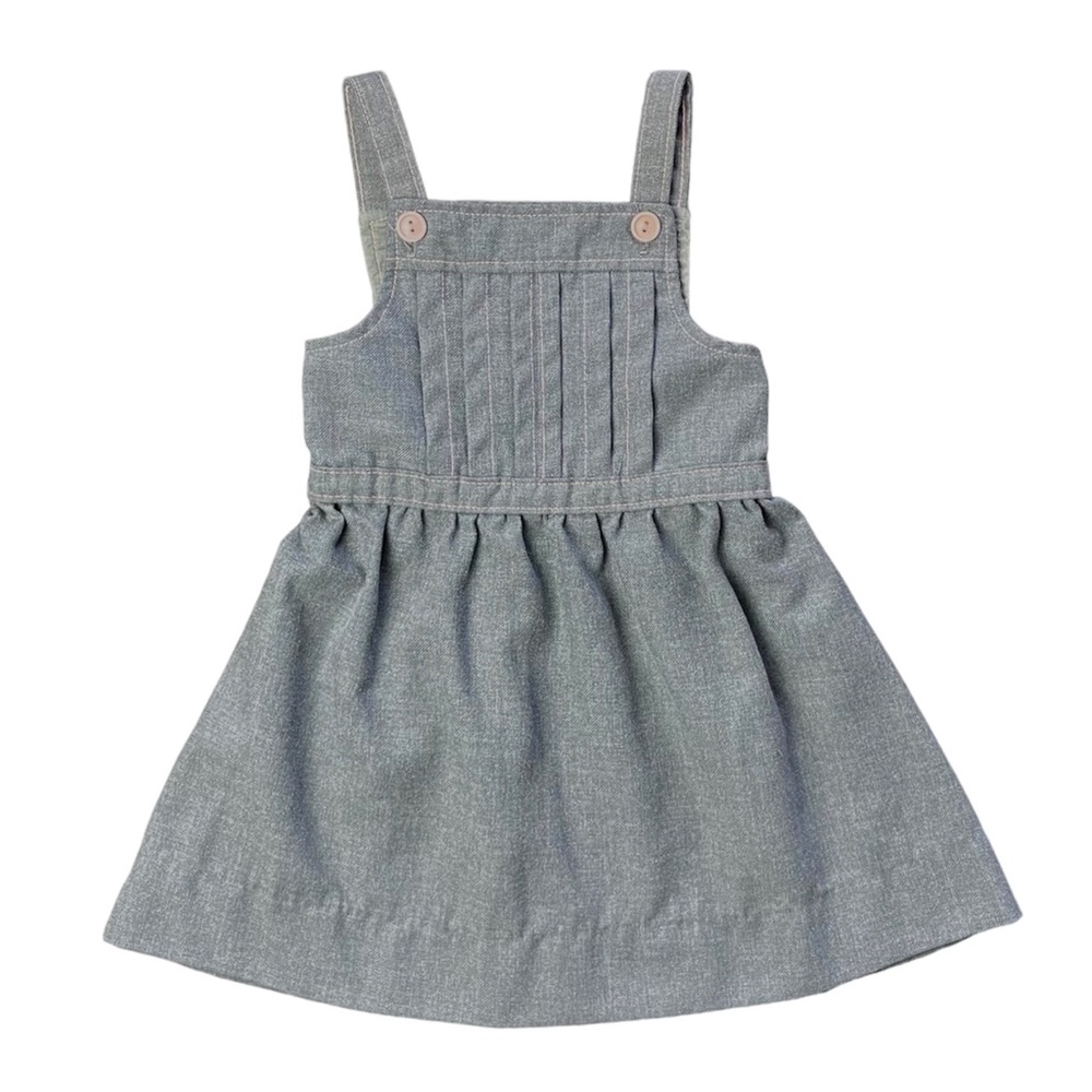 Vintage Carter’s Pinafore Overall Dress Grey 4T